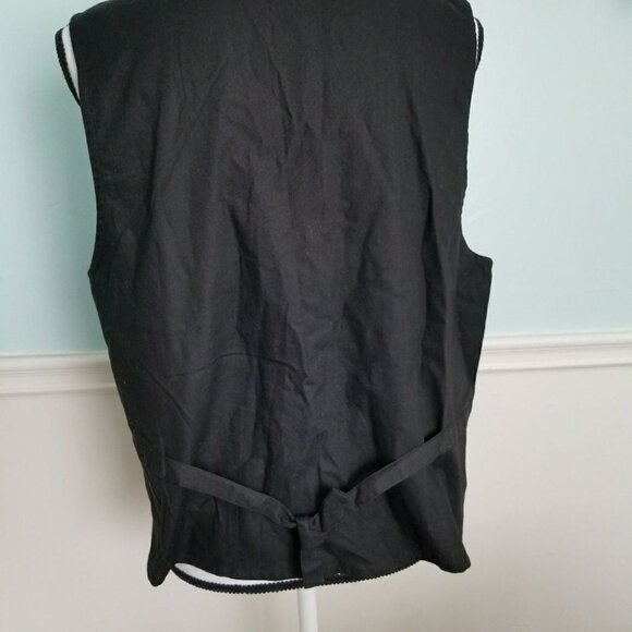 Winter Snowman Deer Scence Black Vest Size Large Holiday‎ - Picture 8 of 8